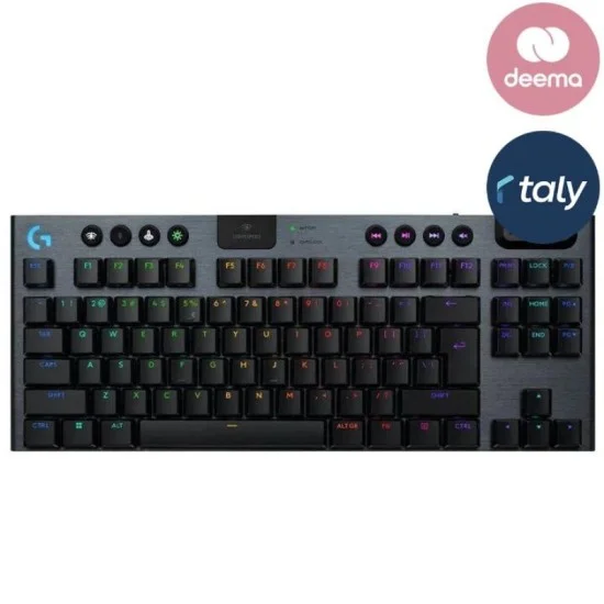 Logitech g915 x lightspeed tkl wireless gaming keyboard - black - clicky